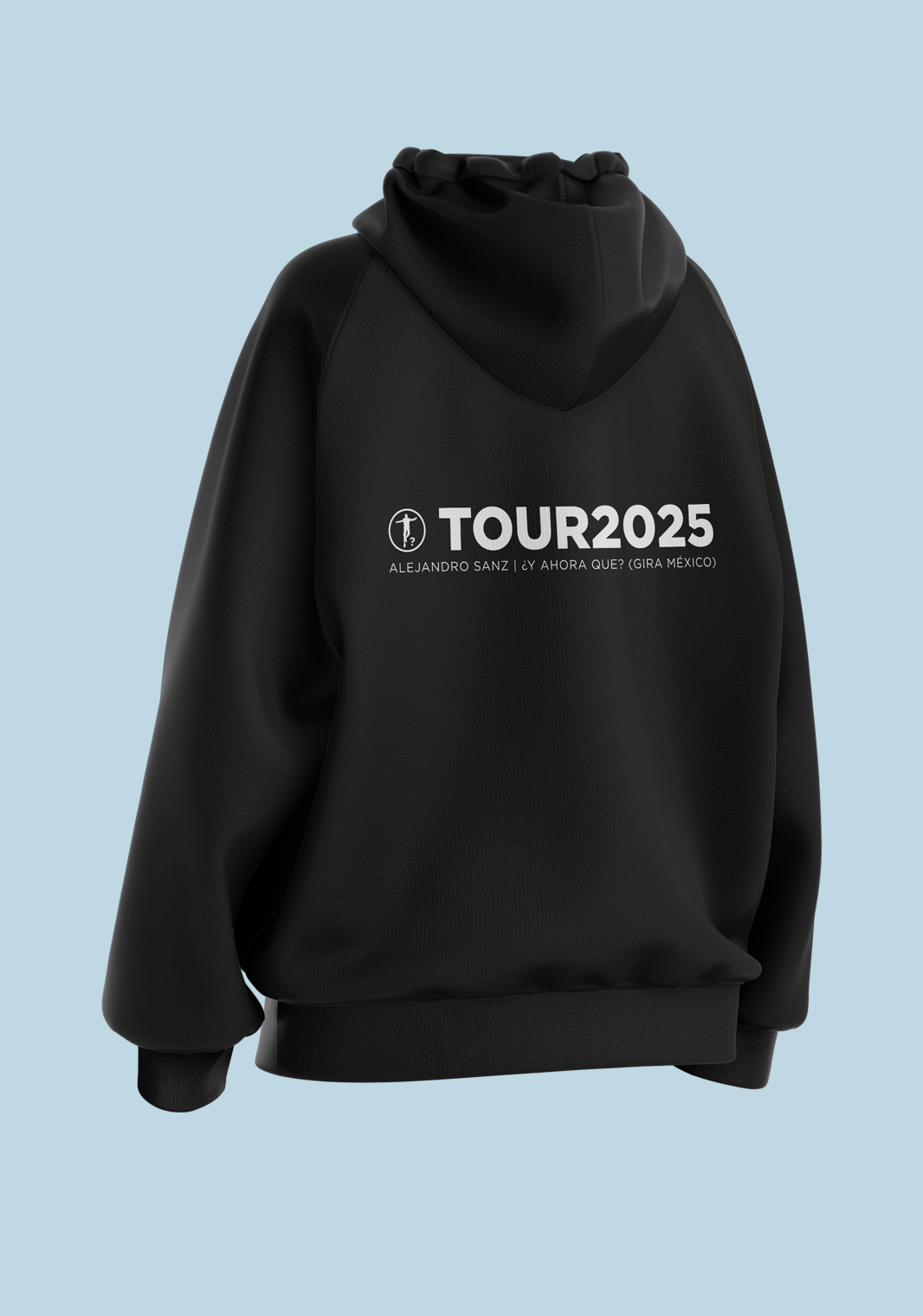 HOODIE NEGRO ALEJANDRO SANZ - TOUR 2025